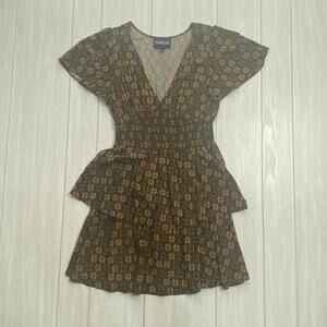 Tanoa Women’s Brown Print Fit n Flare Dress Size Medium
